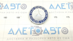 Центральный колпачок на диск Mercedes GLS-class X166 13-19 75/70мм, синий, коррозия на хроме