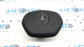 Подушка безопасности airbag в руль водительская Mercedes GLS-class X166 13-16 черная, полез хром
