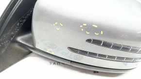 Зеркало боковое левое Mercedes GLS-class X166 13-19 10+10+1 пинов, поворотник, подогрев, автозатемнение, BSM, камера, серебро, песок, сколы
