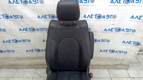 Пасажирське сидіння Chrysler Pacifica 17-20 з airbag, шкіра чорна, коричнева строчка, механічне, підігрів, подряпини на накладка