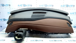 Торпедо передняя панель с AIRBAG Volkswagen ID.4 21-23 черно-коричневая, ржавый пиропатрон, сломано крепление