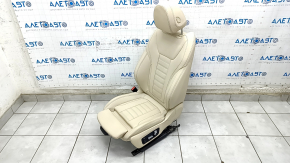 Водительское сидение BMW X3 G01 18-21 с airbag, электро, подогрев, кожзам бежевое, потерто, царапины