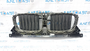 Жалюзи дефлектор радиатора в сборе верх BMW X3 G01 18-21 с моторчиком,LUXURY хром, песок