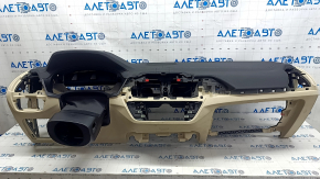 Торпедо передняя панель с AIRBAG BMW X3 G01 18-21 черно-бежевое, без проекции, под чистку