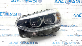 Фара передняя левая в сборе BMW X3 G01 18-21 галоген+LED, тычки, трещина в креплении