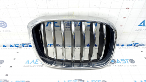 Решітка радіатора grill права BMW X3 G01 18-21 ніздря, хром обрамлення + хром решітка