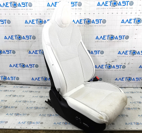 Пассажирское сидение Tesla Model S 21- с airbag, электрическое, кожа белая, под чистку, не работает электрика