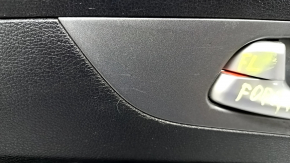 Обшивка двери карточка передняя левая Kia Forte 19-21 черная, серая, вставка, царапины