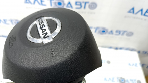 Подушка безопасности airbag в руль водительская Nissan Rogue 17- черная, царапина, ржавый пиропатрон