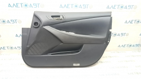 Обшивка двери карточка передняя правая Lexus ES350 07-09 черная кожа, подлокотник кожа, вставка черная кожа с памятью сидения, надрыв