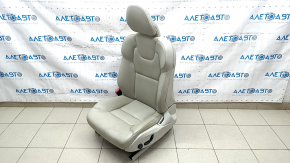 Водительское сидение Volvo XC90 16-17 с airbag, электрическое, кожа серая, трещины на коже, под чистку