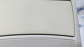 Плафон освещения передний Nissan Leaf 13-17 серый, без люка, царапины, сломано крепление