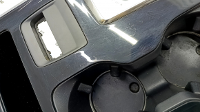 Накладка центральной консоли с подстаканником Ford Edge 19- черная, без парктроников, царапины