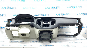 Торпедо передняя панель с AIRBAG Volvo XC90 16-22 под проекцию серая+черная