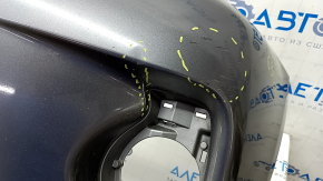 Бампер передний голый Lexus CT200h 11-13 дорест, графит, трещины, протерт, царапины, сломаны крепления
