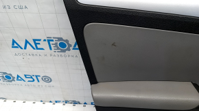 Обшивка двери карточка передняя левая VW Jetta 11-18 USA черн пластик, с серой вставкой кожа, подлокотник серый кожа, с управлением под чистку