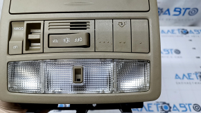 Плафон освещения передний Toyota Highlander 08-13 бежевый, с люком, царапины