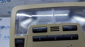 Плафон освещения передний Toyota Highlander 14-19 бежевый, под люк, царапины