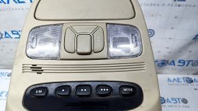 Плафон освітлення передній Toyota Sienna 04-10 бежевий, з керуванням, подряпини
