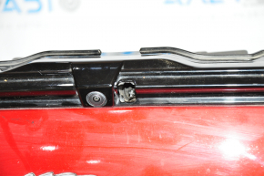 Бампер передний в сборе Ford Mustang Mach-E 21-23 с парктрониками и камерой, нет заглушки омывателя камеры, царапины, затертая