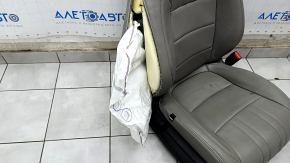 Пасажирське сидіння Honda Accord 18-22 без airbag, механіч, шкіра сіра, підігрів, стрільнуло, потерто, під хімчистку