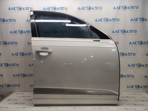 Дверь в сборе передняя правая Audi Q7 16-19 алюминий, белый LS9R, царапины на молдинге