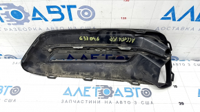 Грати бампера права Honda Accord 18-22 hybrid, під птф, чорний глянець, пісок