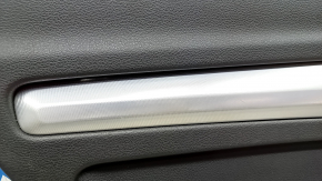 Обшивка двери карточка задняя левая Audi Q5 80A 18-20 черная, с серой вставкой, под шторку, Bang & Olufsen, тычки, царапины