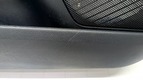 Обшивка дверей картка передня ліва Ford Fusion mk5 17-20 чорн з чорною вставкою ганчірка, підлокітник шкіра, молдинг сірий структура, подряпини