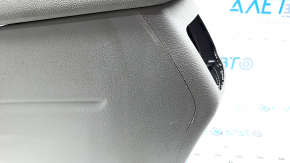Консоль центральная подлокотник Hyundai Tucson 16-18 кожа серая, царапины, сломано крепление