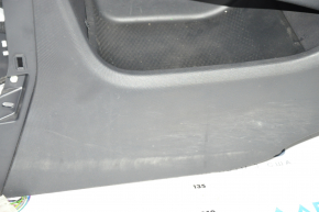 Консоль центральна підлокітник Ford Mustang Mach-E 21-23 чорна шкіра з сірим рядком, потертості 