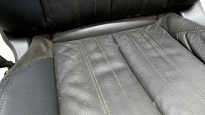 Водительское сидение Audi Q5 80A 18- с AIRBAG, кожа, черное, электро, с подогревом, примято, под чистку