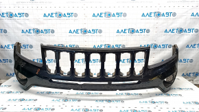 Бампер передній голий верхня частина Jeep Compass 11-16 чорний, тріснути