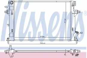 Радіатор охолодження вода Hyundai Elantra AD 17-20 2.0 NISSENS