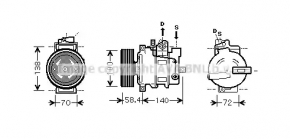 Компресор кондиціонера Audi A4 B8 08-12 дорест 2.0T AVA