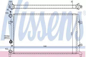 Радіатор охолодження вода VW Jetta 11-15 USA 2.0 МКПП NISSENS