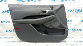 Обшивка двери карточка передняя левая Hyundai Sonata 20- серая, под пищалку, царапины