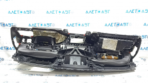 Торпедо передня панель з AIRBAG BMW 5 G30 17-23 чорна під проекцію, іржавий піропатрон