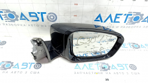 Зеркало боковое правое BMW 5 G30 17-23 9 пинов, BSM, подогрев, поворотник, камера, черное, царапины