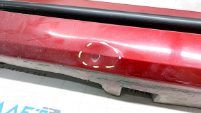 Порог левый Lincoln MKZ 13-20 красный с уплотнителями, царапины, надрывы, примят, сломана направляйка