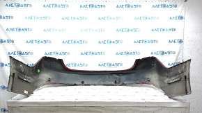 Бампер задний голый Lincoln MKZ 13-16 верхняя часть под парктроники, красный, сломаны крепления, трещины