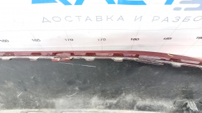 Бампер задний голый Lincoln MKZ 13-16 верхняя часть под парктроники, красный, сломаны крепления, трещины