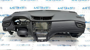 Торпедо передня панель з AIRBAG Nissan Rogue 14-20 чорна