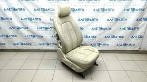 Пасажирське сидіння Lincoln MKZ 13-16 без airbag, електро, підігрів, бежева шкіра, прим'ята шкіра, під чистку