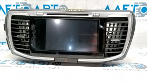 Монитор, дисплей, навигация нижний Honda Accord 13-17 touch screen touring, трещина, вздулся пластик