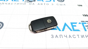 Ключ VW Tiguan 12-17 4 кнопки, розкладний, затертий