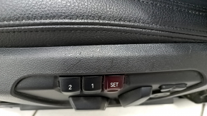 Водительское сидение BMW X1 F48 16-19 с airbag, электро, подогрев, с памятью, кожа черная, с блоком управления, царапины на пластике