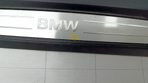 Накладка порога внешняя передняя левая BMW X1 F48 16-22 черная с хром молдингом X-line, Sport-line, тычка