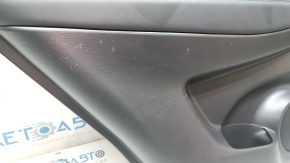 Обшивка дверей картка задня ліва Nissan Rogue 14-20 черн, графіт вставкою пластик, підлокітник шкіра, подряпини