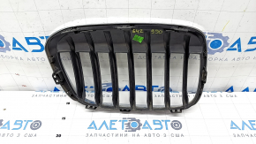 Решітка радіатора grill ліва BMW X1 F48 16-19 X-line сіра решітка, пісок